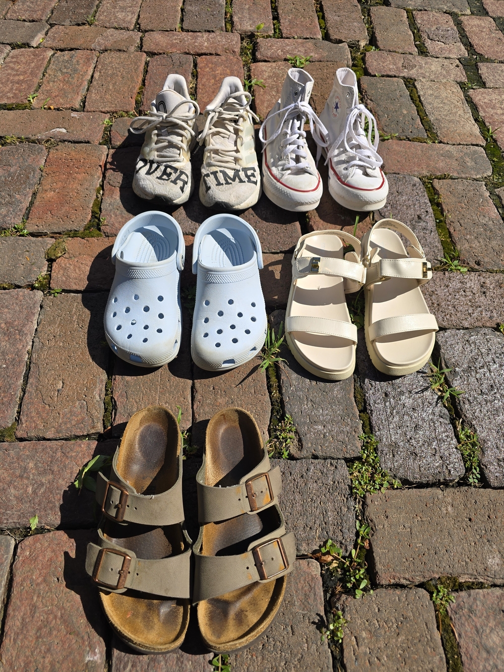 Size 4 Shoe Bundle Birkenstock Converse Crocs Adidas All Must Haves BTS 5 Pairs